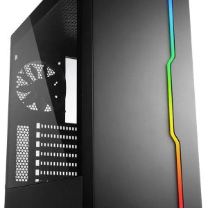 Sharkoon Sharkoon RGB Slider – Mid tower – ATX – Seitenteil mit Fenster (gehärtetes Glas) Midi-tower PC-behuizing Zwart Sharkoon Sharkoon RGB Slider – Mid tower – ATX – Seitenteil mit Fenster (gehärtetes Glas) Midi-tower PC-behuizing Zwart
