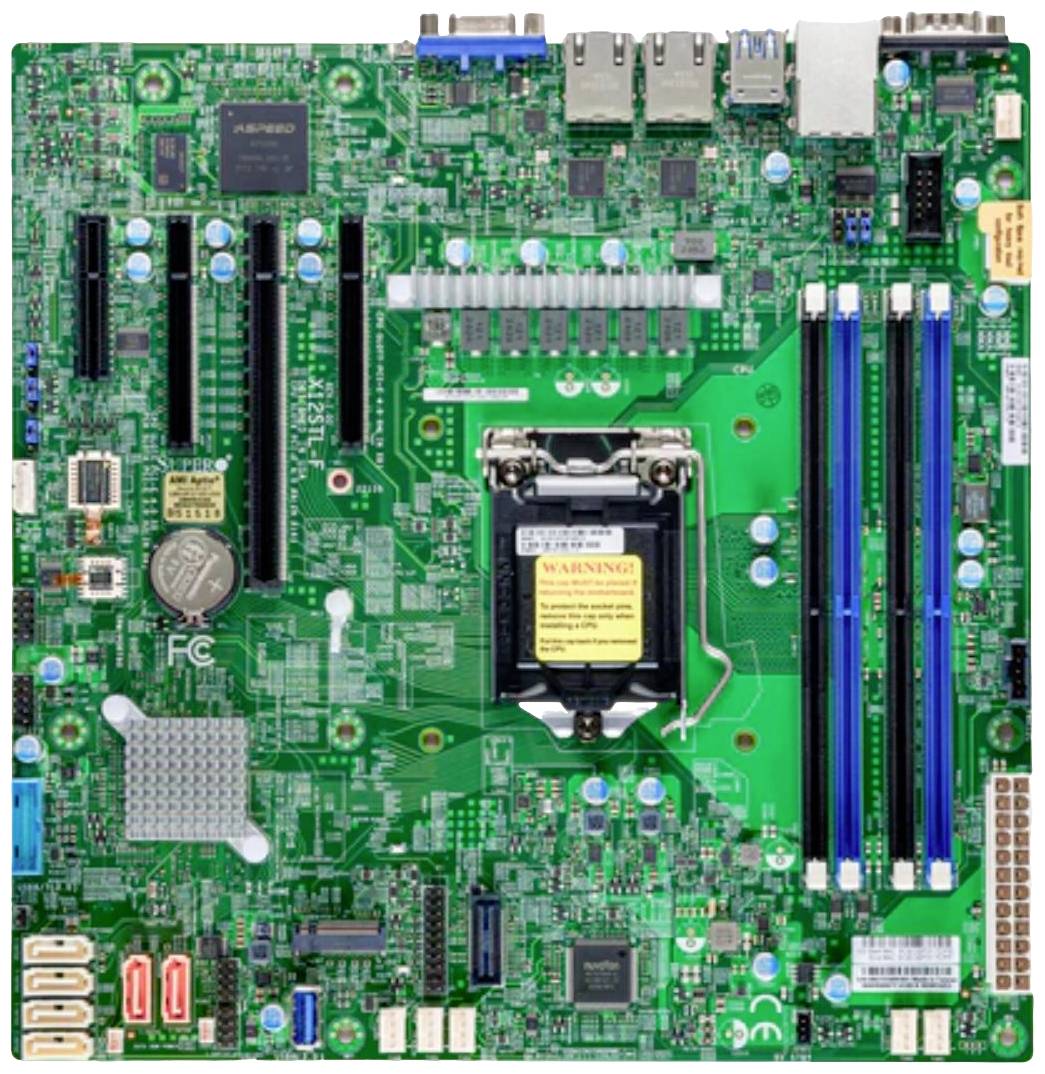Supermicro MBD-X12STL-F-B Moederbord Socket Intel LGA 1200 Vormfactor ATX Moederbord chipset Intel® C252