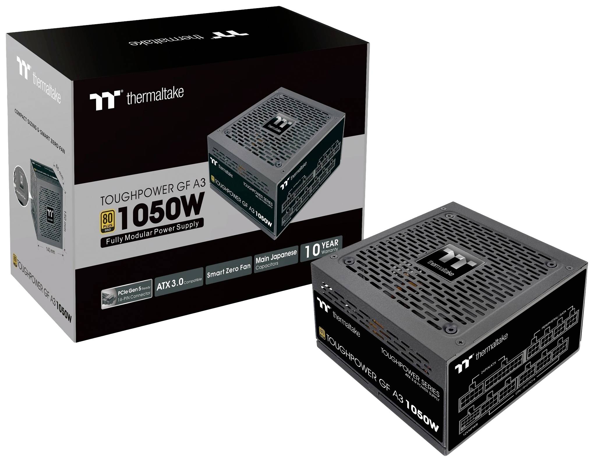 Thermaltake Toughpower GF A3 1050W PC-netvoeding 1050 W ATX 80 Plus Gold