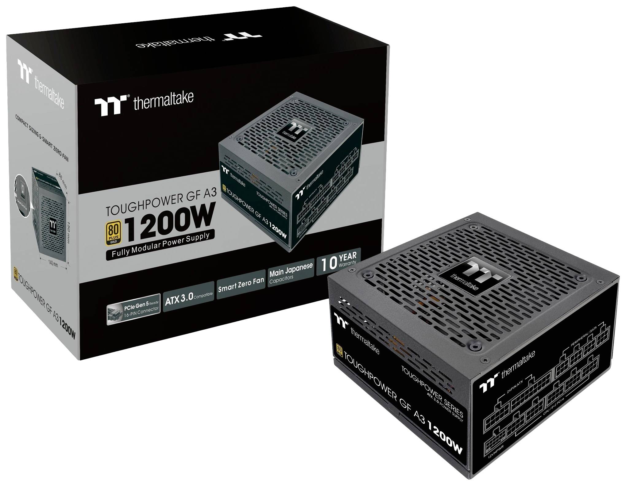 Thermaltake Toughpower GF A3 1200W PC-netvoeding 1200 W ATX 80 Plus Gold