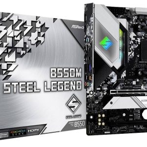 ASRock B550M Steel Legend Moederbord Socket AMD AM4 Vormfactor Micro-ATX Moederbord chipset AMD® B550