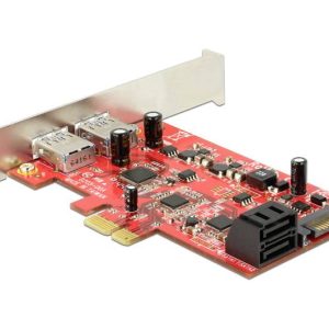 Delock 89389 USB 3.2 Gen 1-controllerkaart PCIe Incl. Low-Profile slotplaat Delock 89389 USB 3.2 Gen 1-controllerkaart PCIe Incl. Low-Profile slotplaat