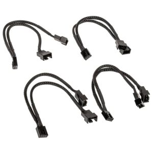 Akasa PWM Lüftersplitter, 4er Pack PC-ventilatorcontroller Zwart Akasa PWM Lüftersplitter, 4er Pack PC-ventilatorcontroller Zwart