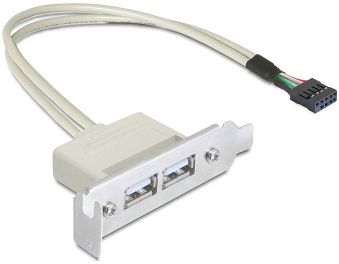 Delock 0.5m Slotblech USB 2.0 PC-slot 1 stuk(s)