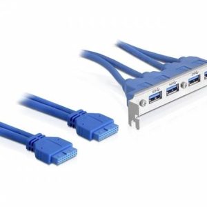 Delock 2 x USB 3.0 19-pin – 4 x USB 3.0-A PC-slot 1 stuk(s)