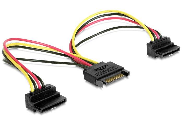 Delock Stroom Aansluitkabel 0.15 m Zwart, Rood, Geel, Meerdere kleuren