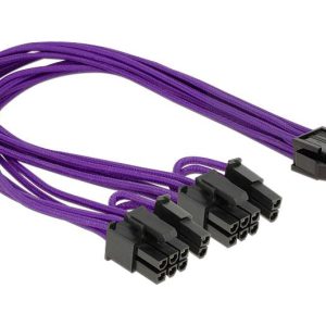Delock Stroom Aansluitkabel 0.3 m Zwart, Violet Delock Stroom Aansluitkabel 0.3 m Zwart, Violet