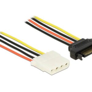 Delock Stroom Aansluitkabel 0.2 m Zwart, Rood, Wit, Geel Delock Stroom Aansluitkabel 0.2 m Zwart, Rood, Wit, Geel