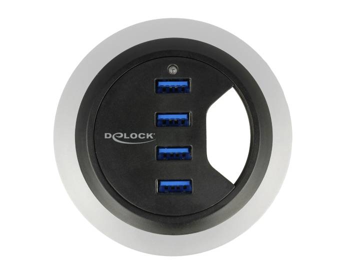 Delock 62868 62868 USB-hub 4 poorten USB-A USB 3.1 Gen1 5 GBit/s Zwart