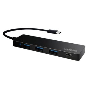 LogiLink UA0311 UA0311 USB-hub 4 poorten USB-A USB 3.1 Gen1 5 GBit/s Met USB-C stekker Zwart LogiLink UA0311 UA0311 USB-hub 4 poorten USB-A USB 3.1 Gen1 5 GBit/s Met USB-C stekker Zwart