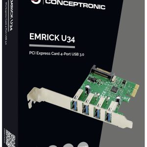 Conceptronic EMRICK U34, 4-Port-USB-3.0 PCI-Express-Karte PCI Express kaart PCIe Conceptronic EMRICK U34, 4-Port-USB-3.0 PCI-Express-Karte PCI Express kaart PCIe