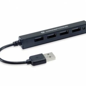 Conceptronic HUBBIES05B HUBBIES05B USB-hub 4 poorten USB-A USB 2.0 480 MBit/s Zwart Conceptronic HUBBIES05B HUBBIES05B USB-hub 4 poorten USB-A USB 2.0 480 MBit/s Zwart