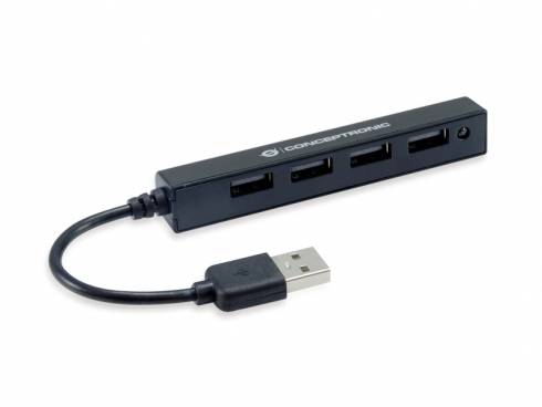 Conceptronic HUBBIES05B HUBBIES05B USB-hub 4 poorten USB-A USB 2.0 480 MBit/s Zwart