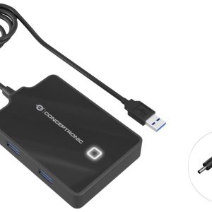 Conceptronic HUBBIES11B HUBBIES11B USB-hub 4 poorten USB-A USB 3.1 Gen1 5 GBit/s Zwart Conceptronic HUBBIES11B HUBBIES11B USB-hub 4 poorten USB-A USB 3.1 Gen1 5 GBit/s Zwart