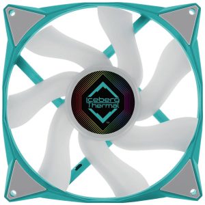 Iceberg Thermal IceGALE ARGB PC-ventilator Turquoise Incl. RGB-verlichtingsbesturing Iceberg Thermal IceGALE ARGB PC-ventilator Turquoise Incl. RGB-verlichtingsbesturing