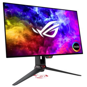 Asus PG27AQDM ROG Swift Gaming monitor Energielabel G (A – G) 67.3 cm (26.5 inch) 2560 x 1440 Pixel 16:9 0.03 ms Display