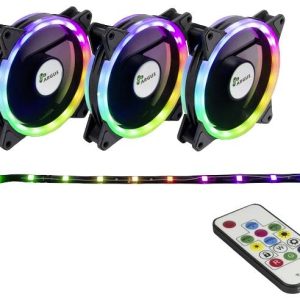 Inter-Tech Argus RS04 – RGB-Set PC-ventilator Zwart (b x h x d) 120 x 120 x 25 mm Incl. LED-verlichting, Incl. afstandsb Inter-Tech Argus RS04 – RGB-Set PC-ventilator Zwart (b x h x d) 120 x 120 x 25 mm Incl. LED-verlichting, Incl. afstandsb