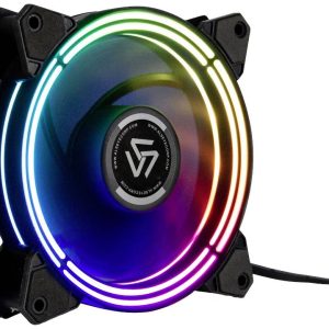 Inter-Tech ALSEYE Halo 3.0 PC-ventilator Zwart (b x h x d) 120 x 120 x 25 mm Incl. LED-verlichting Inter-Tech ALSEYE Halo 3.0 PC-ventilator Zwart (b x h x d) 120 x 120 x 25 mm Incl. LED-verlichting