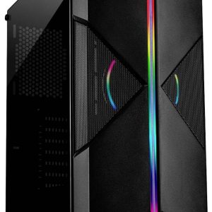 Inter-Tech IT-3306 Cavy Midi – RGB Midi-tower Gaming-behuizing Zwart Zijvenster, Stoffilter, Geïntegreerde verlichting Inter-Tech IT-3306 Cavy Midi – RGB Midi-tower Gaming-behuizing Zwart Zijvenster, Stoffilter, Geïntegreerde verlichting
