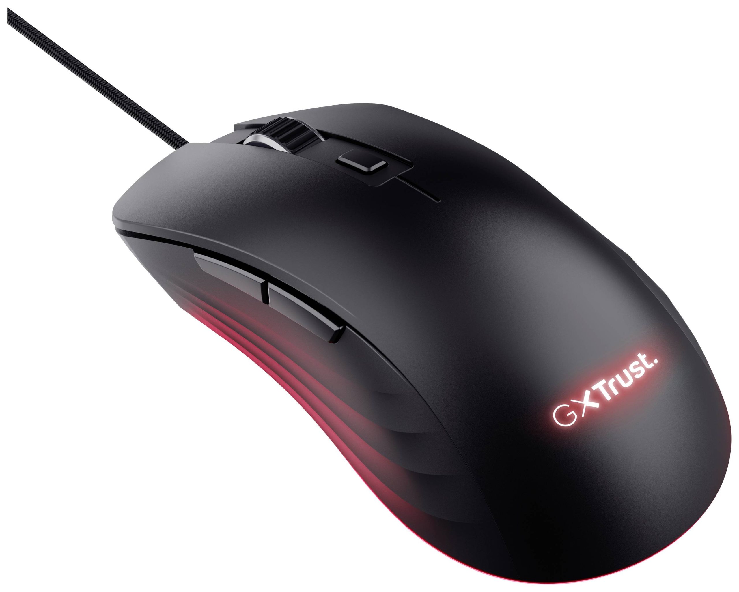 Trust GXT924 YBAR+ Gaming-muis Kabelgebonden Optisch Zwart 6 Toetsen 25600 dpi Verlicht