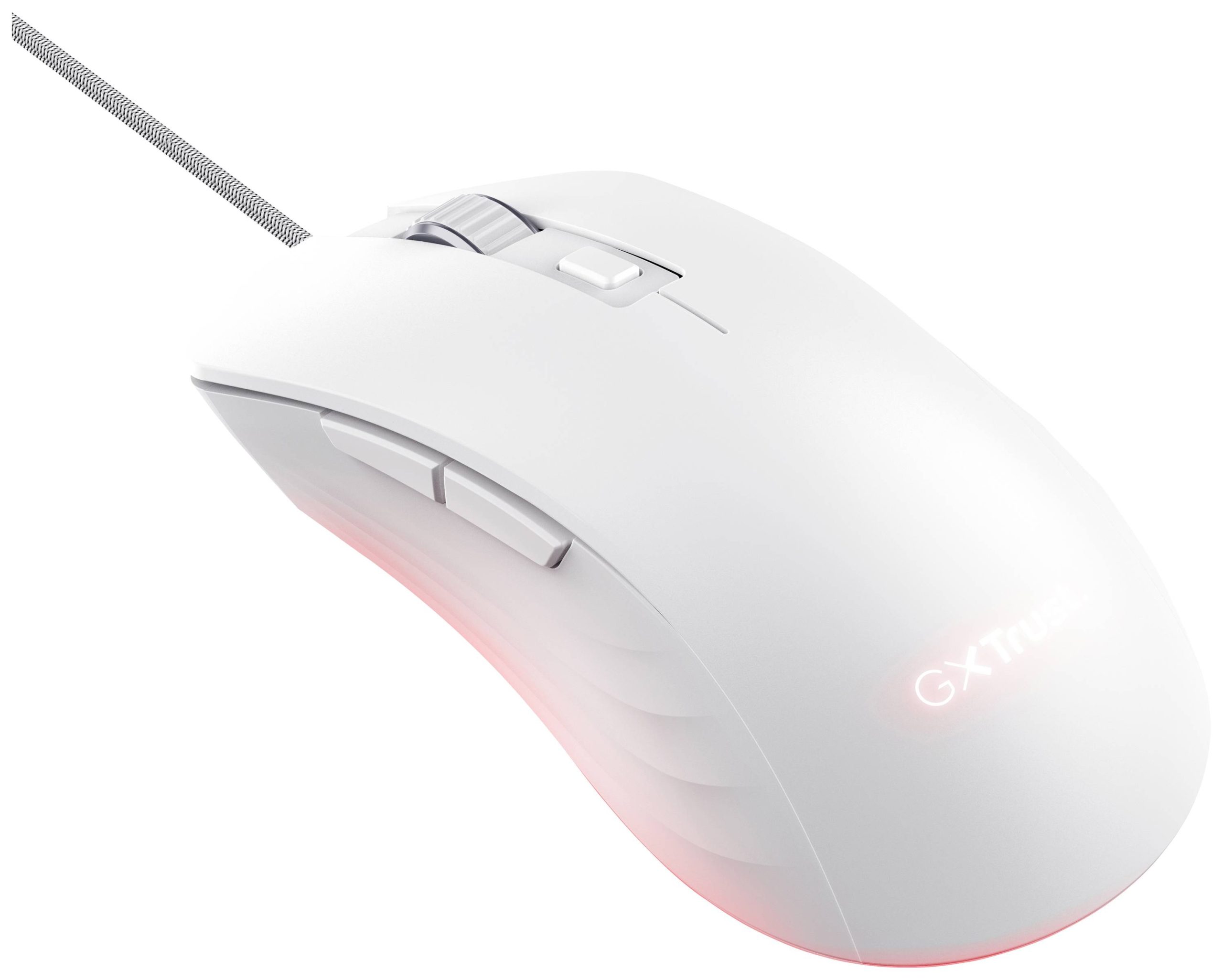 Trust GXT924W YBAR+ Gaming-muis Kabelgebonden Optisch Wit 6 Toetsen 25600 dpi Verlicht