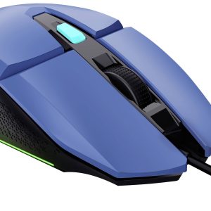 Trust GXT109B FELOX Gaming-muis Kabelgebonden Optisch Blauw 6 Toetsen 6400 dpi Verlicht Trust GXT109B FELOX Gaming-muis Kabelgebonden Optisch Blauw 6 Toetsen 6400 dpi Verlicht
