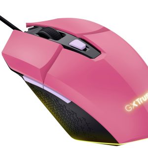 Trust GXT109P FELOX Gaming-muis Kabelgebonden Optisch Pink 6 Toetsen 6400 dpi Verlicht Trust GXT109P FELOX Gaming-muis Kabelgebonden Optisch Pink 6 Toetsen 6400 dpi Verlicht