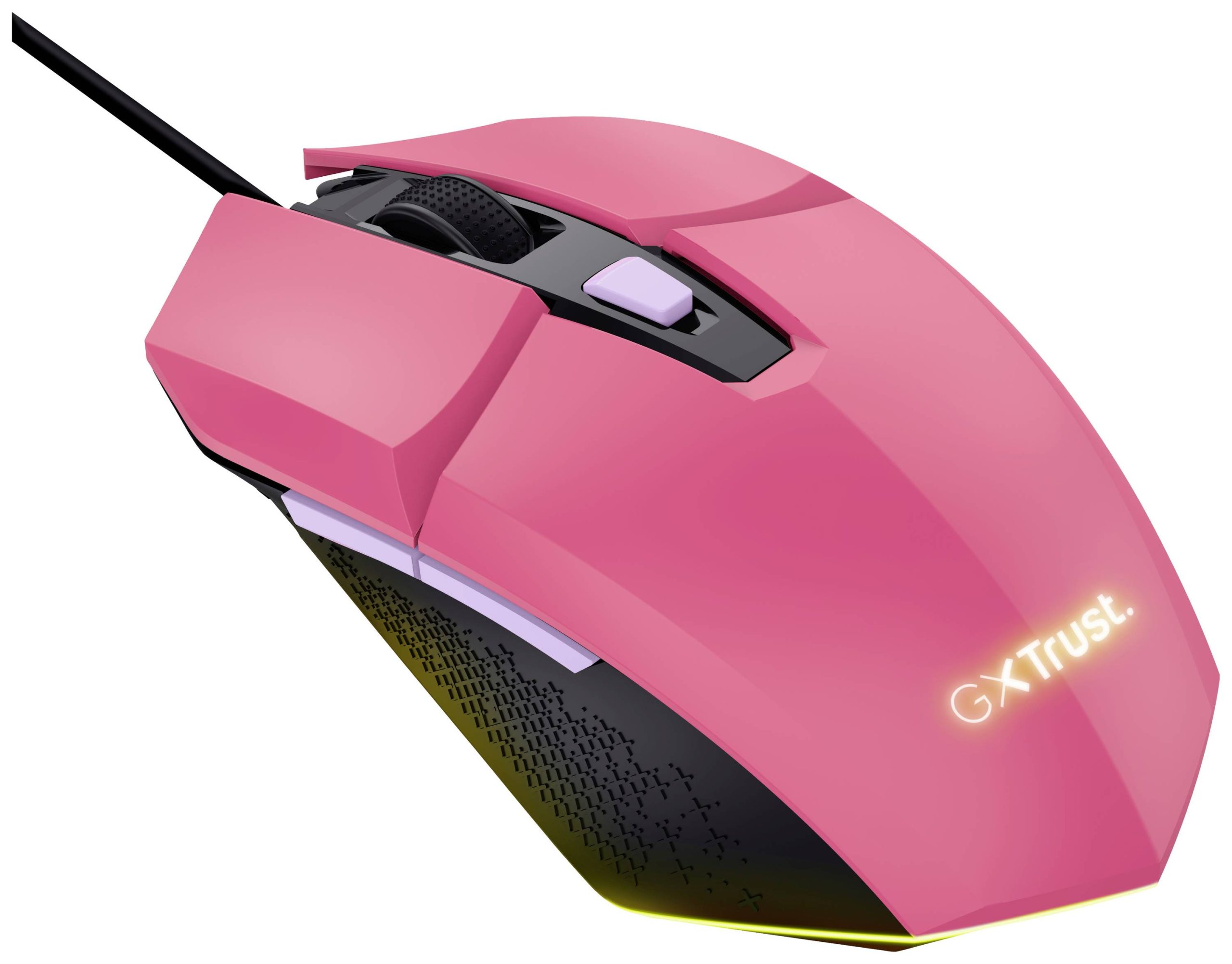 Trust GXT109P FELOX Gaming-muis Kabelgebonden Optisch Pink 6 Toetsen 6400 dpi Verlicht