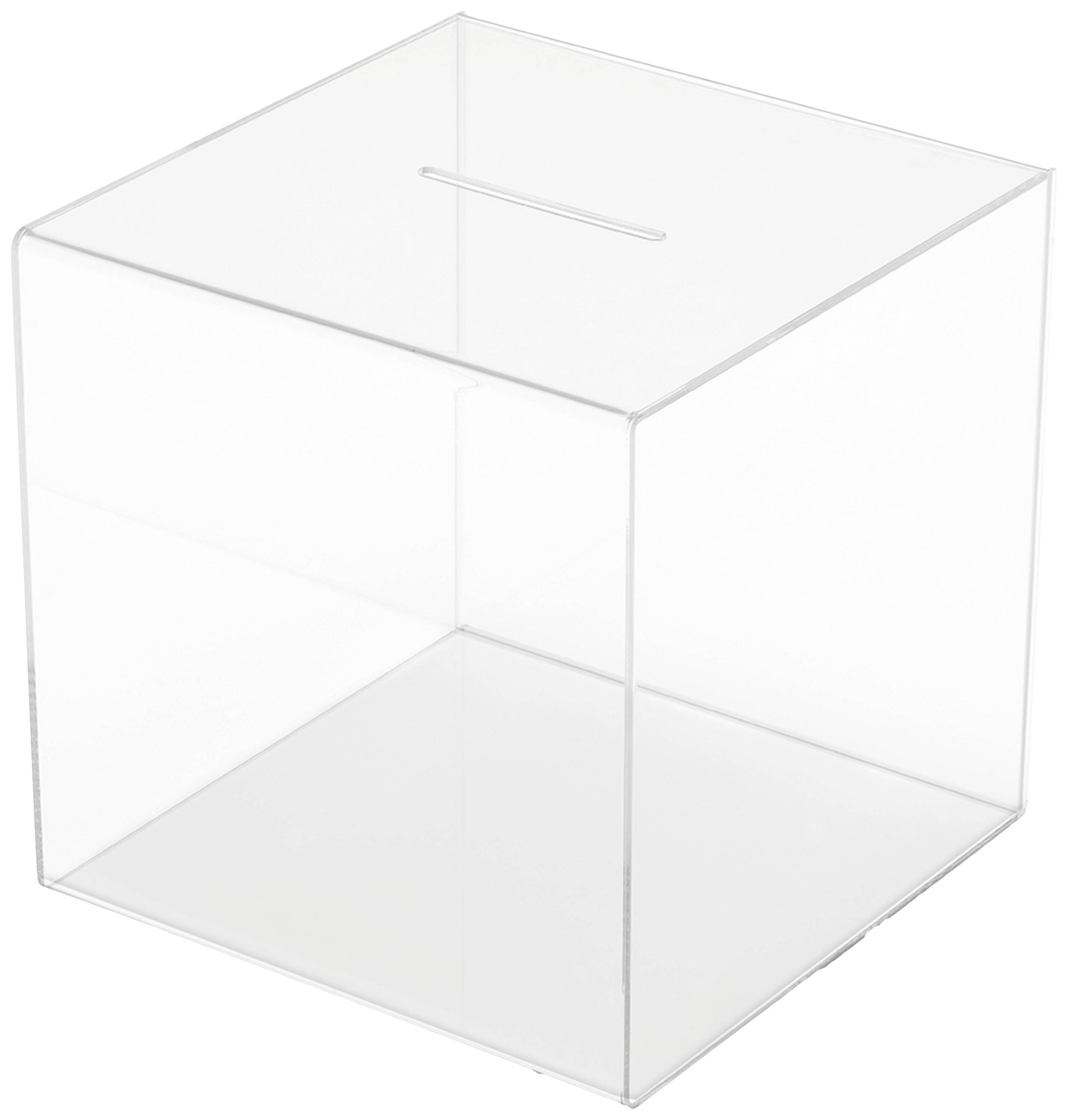 Deflecto Actiebox met gleuf Glas (helder) (b x h x d) 30.3 x 30.3 x 30.3 cm 1 stuk(s)