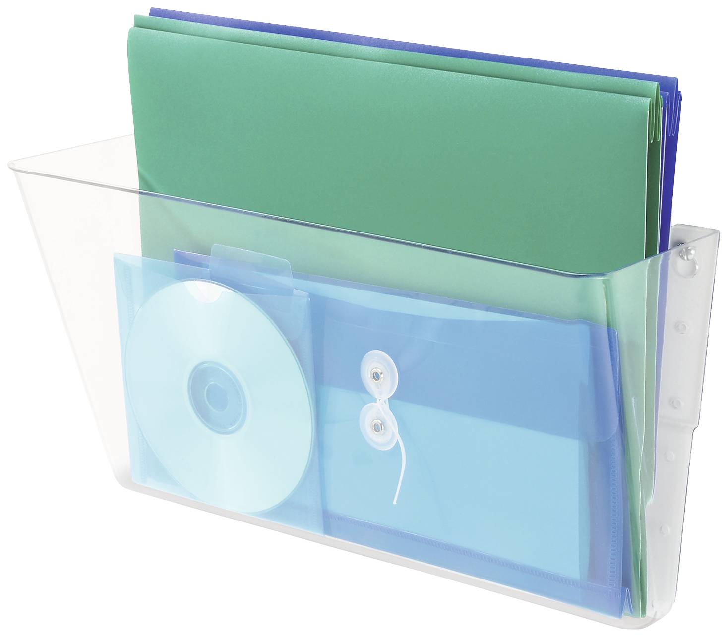 Deflecto DocuPocket 73101 Folderhouder (wandmodel) Transparant DIN A4 liggend 1 stuk(s) Aantal vakken: 1 (b x h x d) 331