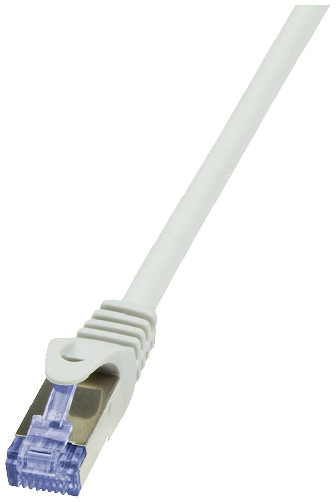 LogiLink CQ3132S RJ45 Netwerkkabel, patchkabel CAT 6A S/FTP 40 m Grijs Snagless, Vlambestendig, Afscherming totaal, Halo