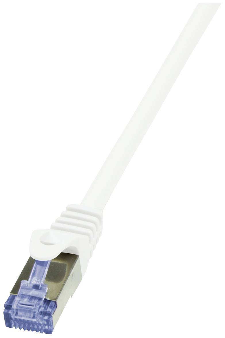 LogiLink CQ3131S RJ45 Netwerkkabel, patchkabel CAT 6A S/FTP 40 m Wit Vlambestendig, Afscherming totaal, Halogeenvrij, Sn