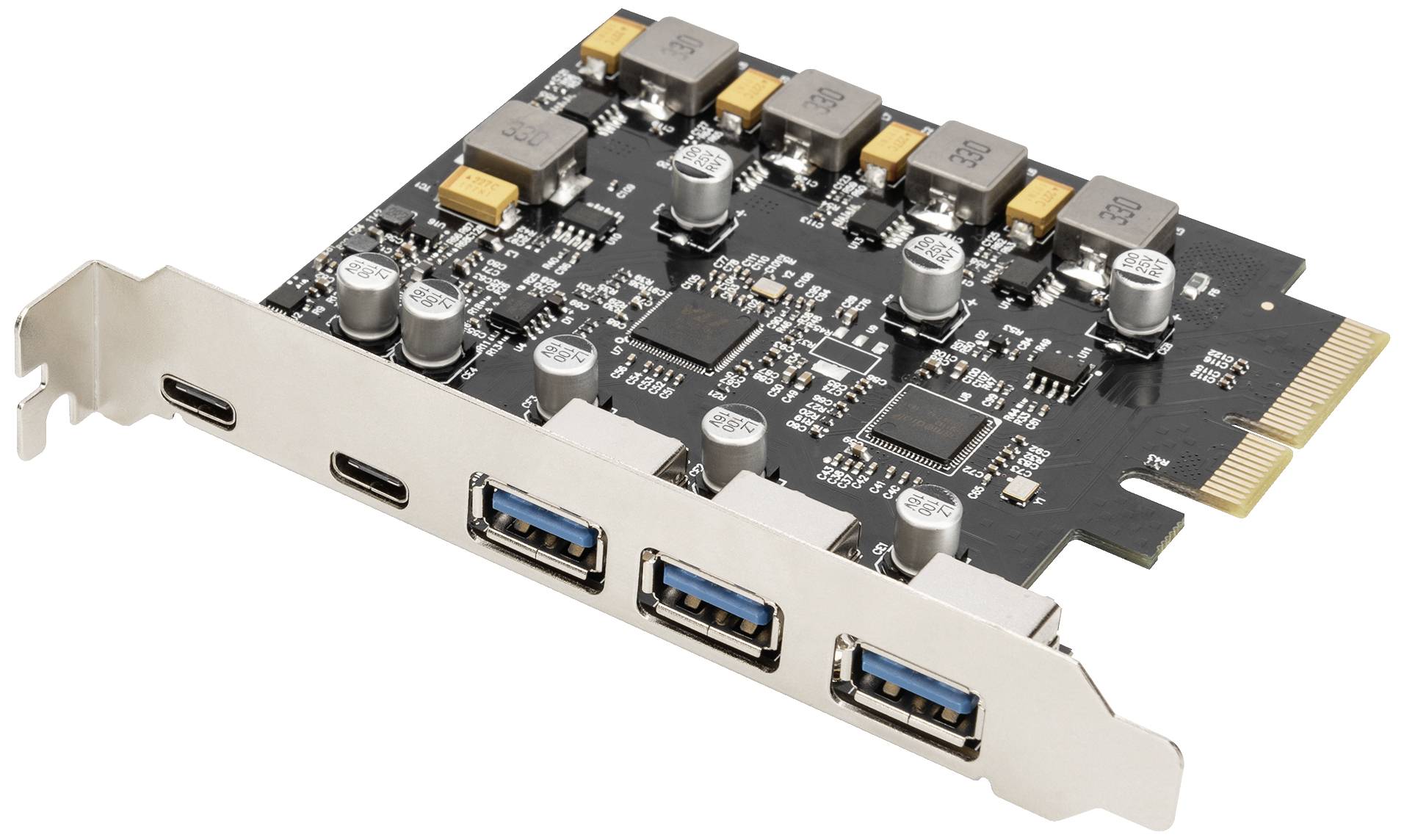 Digitus DS-30222 5 poorten PCI Express kaart PCIe