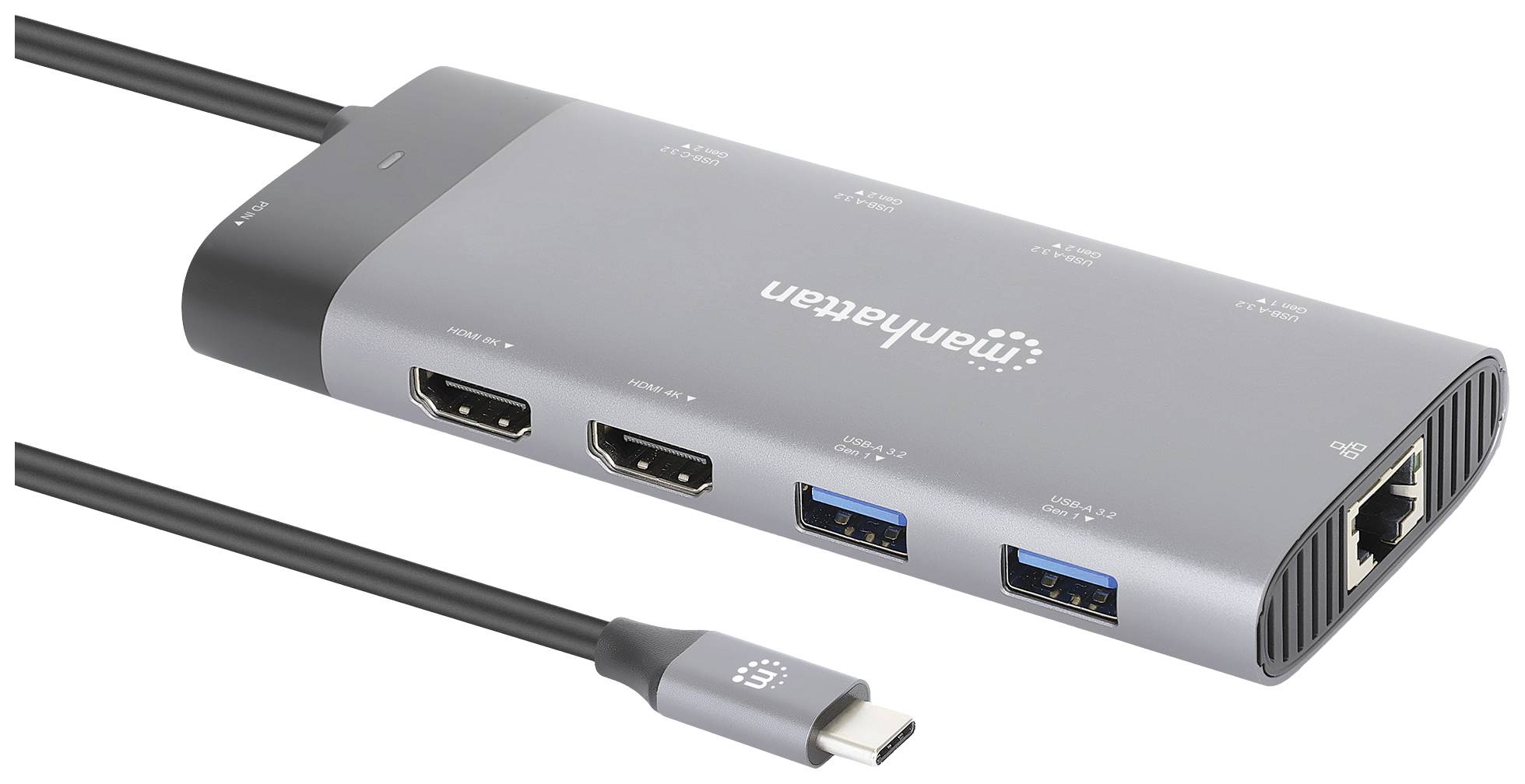 Manhattan USB-C PD 10-in-1 8K USB-C dockingstation Geschikt voor merk (dockingstation): Universeel