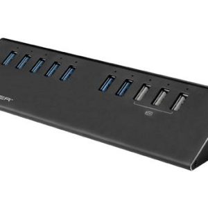 LC Power LC-HUB-ALU-2B-10 LC-HUB-2B-10 USB-hub 7 poorten USB-A USB 3.0 5 GBit/s Zwart