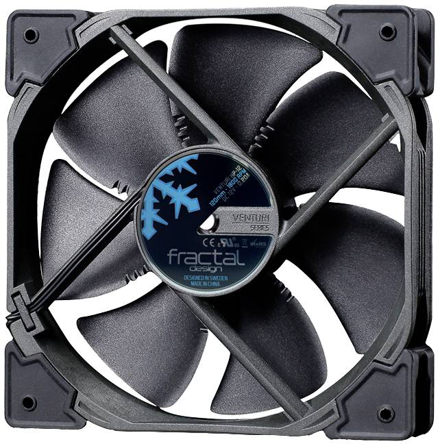 Fractal Design Fractal Design Venturi Series HP-12 PWM - Gehäuselüfter PC-ventilator Zwart, Grijs (b x h x d) 120 x 120