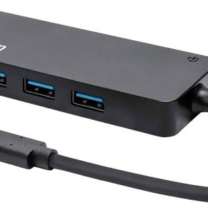 Manhattan 164924 164924 USB-hub 3 + 1 poorten USB-A USB 3.2 Gen1 5 GBit/s Met USB-C stekker Zwart