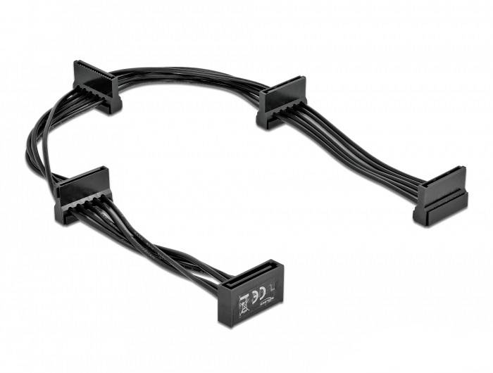 Delock HDD Aansluitkabel 0.4 m Zwart