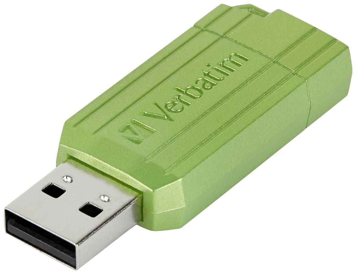 Verbatim USB DRIVE 2.0 PINSTRIPE USB-stick 64 GB Eucalyptus, Groen 49964 USB-A 2.0