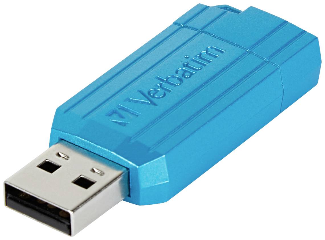 Verbatim USB DRIVE 2.0 PINSTRIPE USB-stick 64 GB Blauw 49961 USB-A 2.0