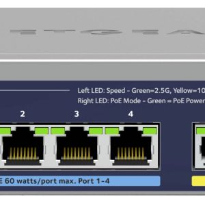 NETGEAR MS108UP-100EUS MS108UP Netwerk switch RJ45 8 poorten 2.5 GBit/s PoE-functie NETGEAR MS108UP-100EUS MS108UP Netwerk switch RJ45 8 poorten 2.5 GBit/s PoE-functie