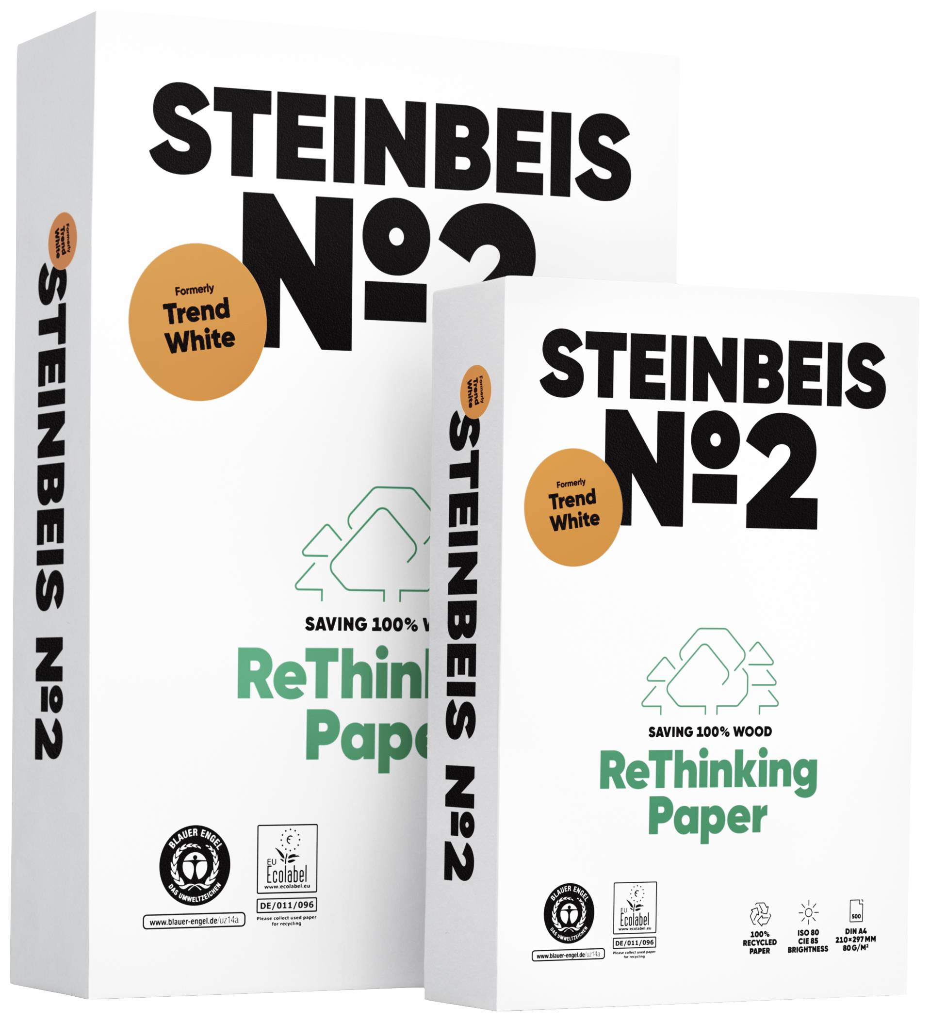 STEINBEIS No. 2 99779553 Printpapier, kopieerpapier DIN A3 80 g/m² 500 vellen Wit