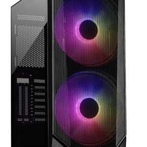 Inter-Tech IT-3503 Airstream Tower PC-behuizing Zwart 2 voorgeïnstalleerde ventilators Inter-Tech IT-3503 Airstream Tower PC-behuizing Zwart 2 voorgeïnstalleerde ventilators