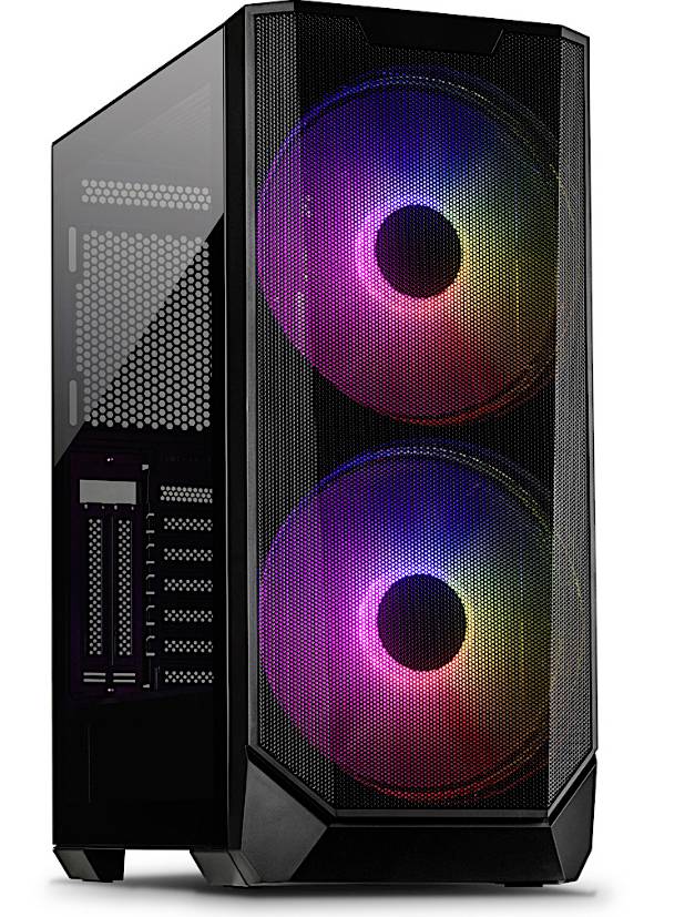 Inter-Tech IT-3503 Airstream Tower PC-behuizing Zwart 2 voorgeïnstalleerde ventilators