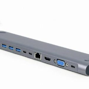 Gembird A-CM-COMBO9-01 USB-C dockingstation Geschikt voor merk (dockingstation): Universeel Gembird A-CM-COMBO9-01 USB-C dockingstation Geschikt voor merk (dockingstation): Universeel