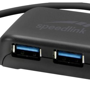 SpeedLink SNAPPY EVO SL-140109-BK USB-hub 4 poorten USB-A USB 3.2 Gen1 5 GBit/s Zwart SpeedLink SNAPPY EVO SL-140109-BK USB-hub 4 poorten USB-A USB 3.2 Gen1 5 GBit/s Zwart