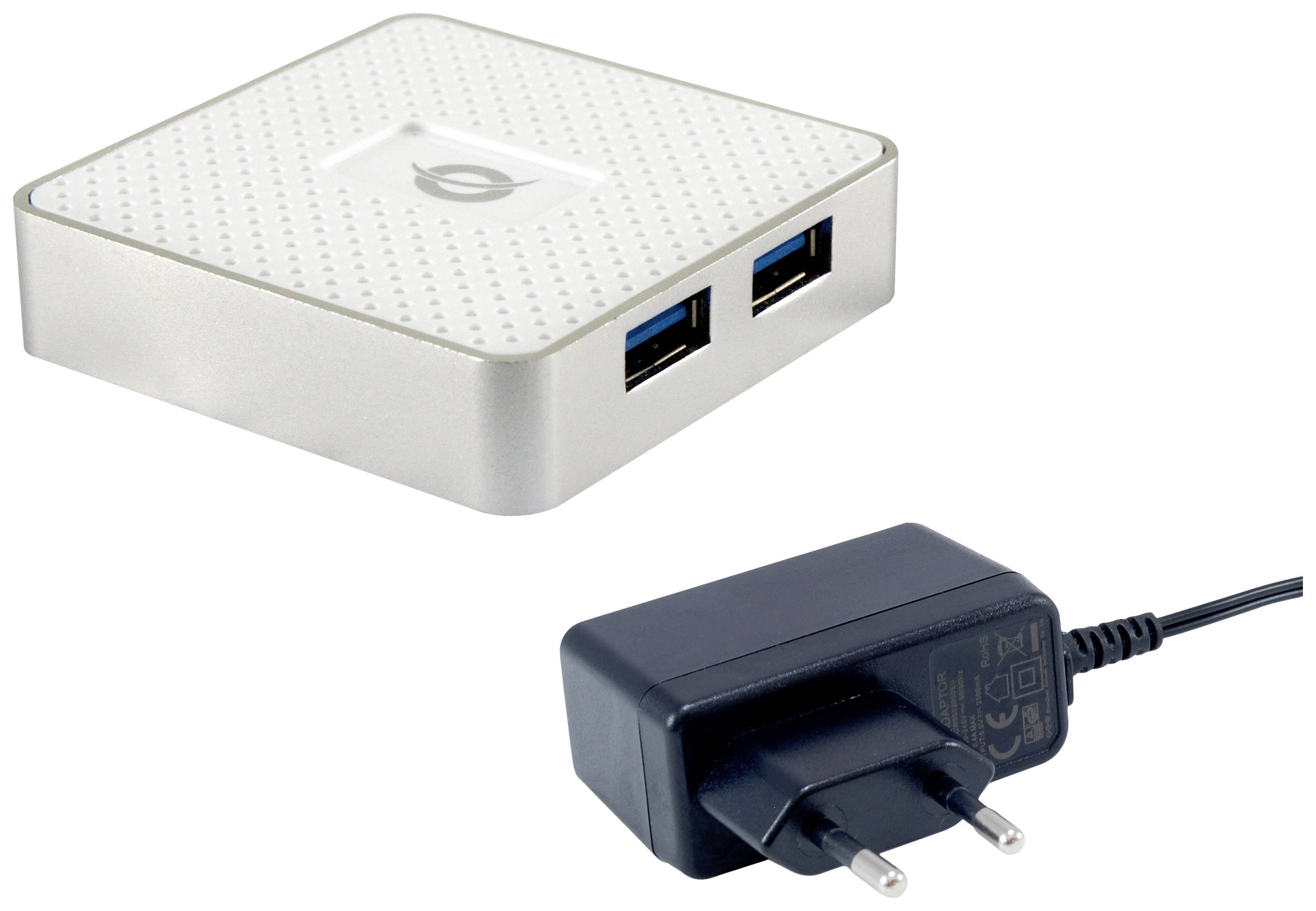 Conceptronic HUBBIES03W HUBBIES03W USB-hub 4 poorten USB-A USB 3.1 Gen1 5 GBit/s Wit