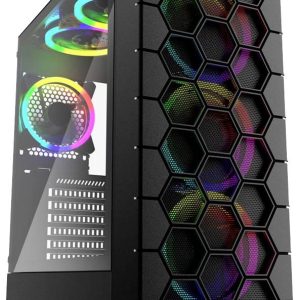 Sharkoon Sharkoon RGB Hex – Mid tower – ATX – Seitenteil mit Fenster (gehärtetes Glas) Desktop PC-behuizing Zwart Sharkoon Sharkoon RGB Hex – Mid tower – ATX – Seitenteil mit Fenster (gehärtetes Glas) Desktop PC-behuizing Zwart