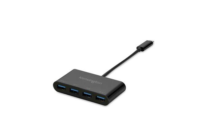 Kensington K33616WW K33616WW USB-hub 4 poorten USB-A USB 3.1 Gen2 10 GBit/s Met USB-C stekker Zwart