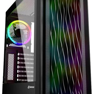 Sharkoon RGB Wave Desktop PC-behuizing Zwart Sharkoon RGB Wave Desktop PC-behuizing Zwart